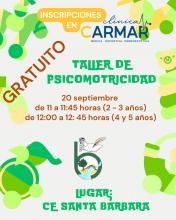 Taller gratuito en el Centro el día 20 de septiembre